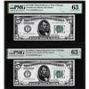 Image 1 : Changover Pair 1928/1928A $5 Federal Reserve Notes PMG Choice Uncirculated 63/63EPQ