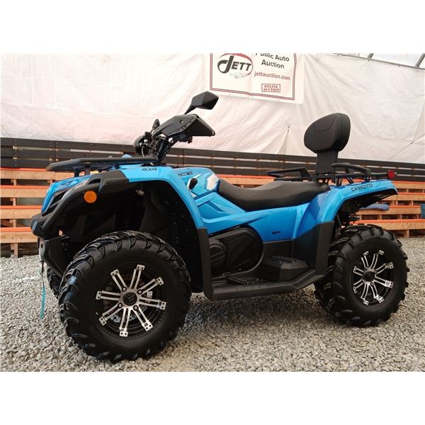 0H --  2021 CF MOTO ALL TERRAIN 4X4 ATV, Blue, 408 KMS