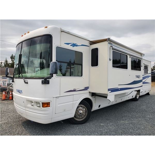 0B --  2001 MARLIN MOTORHOME BY NATIONAL TRUBO DIESEL, White, 63,756 Miles  KM'S