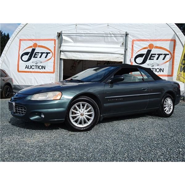 D5 --  2001 CHRYSLER SEBRING LXI CONVERTIBLE, Grey, 199,283 KMS