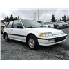 Image 8 : A1 --  1991 HONDA CIVIC DX, White, 263878 KMS   "NO RESERVE"