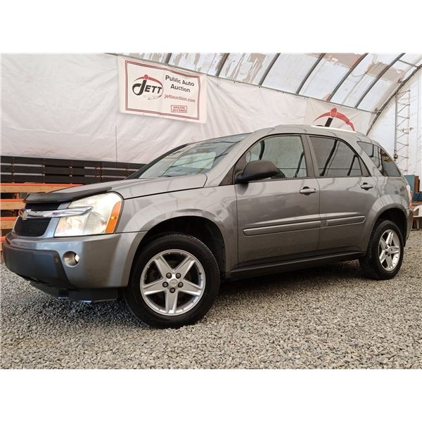 A2 --  2005 CHEVROLET EQUINOX LT AWD, Grey, 195,964 KMS  "NO RESERVE"