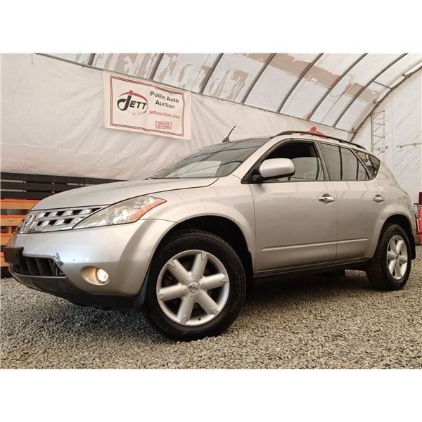 G2 --  2004 NISSAN MURANO SL AWD, Silver, 146,771 KMS