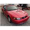 Image 8 : C3 --  2002 FORD MUSTANG CONVERTIBLE , Red, 123318  KMS