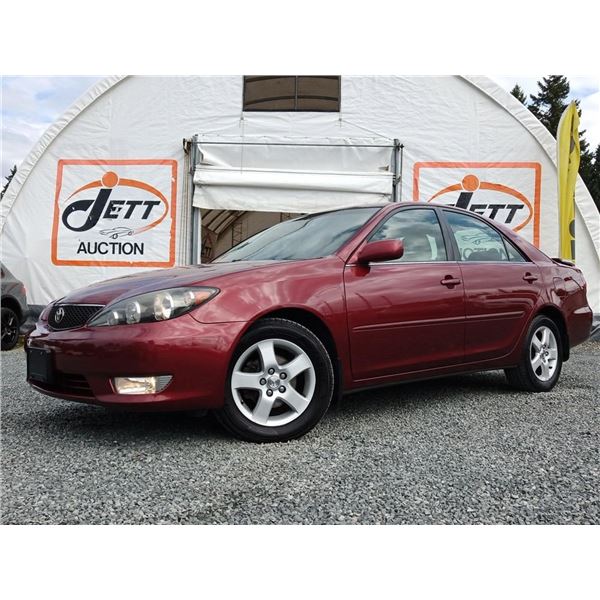 B3 --  2005 TOYOTA CAMRY LE, Red, 290,380 KMS