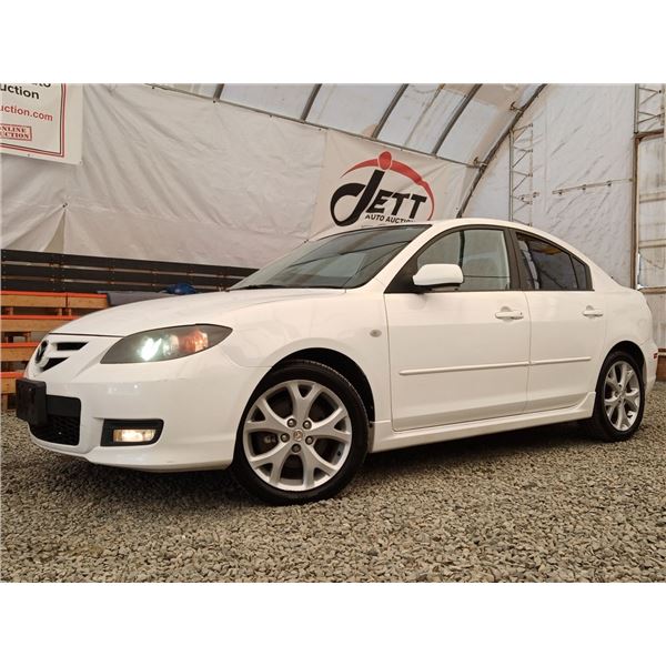 A12B --  2007 MAZDA 3 S, White, 213289 KM