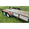 Image 2 : HOMEMADE TANDEM TRAILER W/ RAMPS - 6 X 14 FOOT