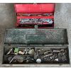 Image 1 : LOT OF 2 - METAL TOOL BOXES W/ CONTENTS - WRENCHES & DRIVERS, ETC