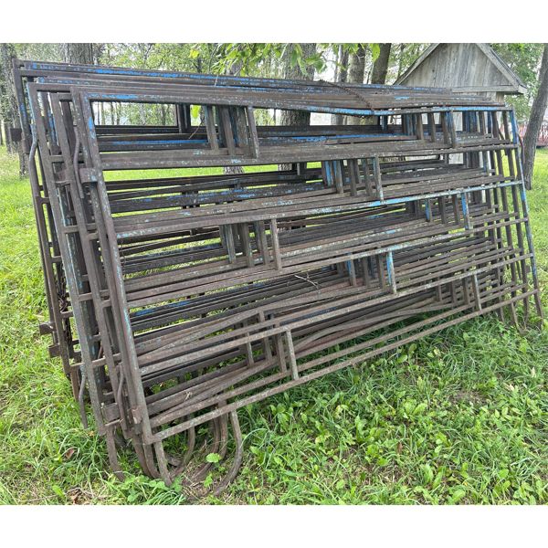 LOT OF 7 CORRAL PANELS - 9 FOOT 8 INCHES