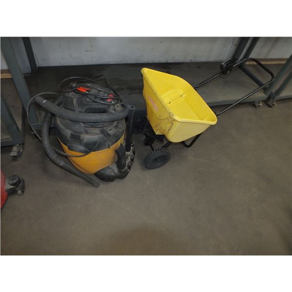 10 gal Shop Vac & Grass Seed Spreader