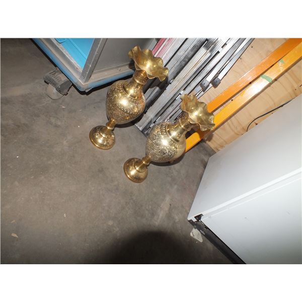 2 Brass Vases