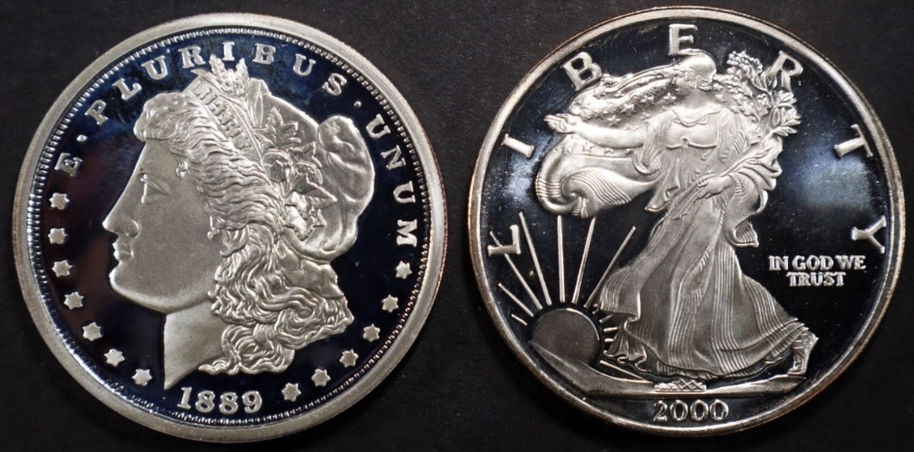 COLLECTORS LOT (2) 1oz SILVER ROUNDS