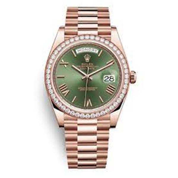 Rolex Day Date RG 40MM with Diamond Bezel Model # 228345RBR