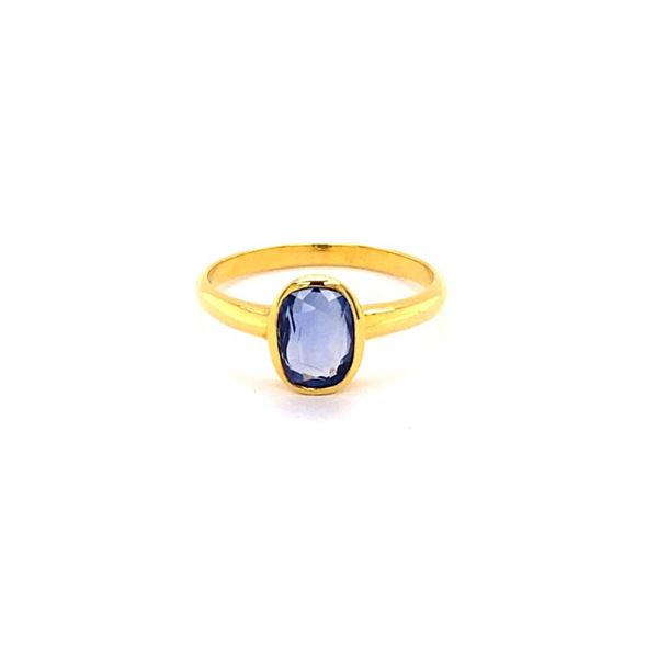 2.53ct Blue Sapphire 18K YG 4.45gm Ring