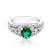 Image 1 : 0.61ct Natural Emerald 14K White Gold 5.2gm Ring