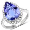 Image 1 : 4.58ct Tanzanite 14K White Gold Ring