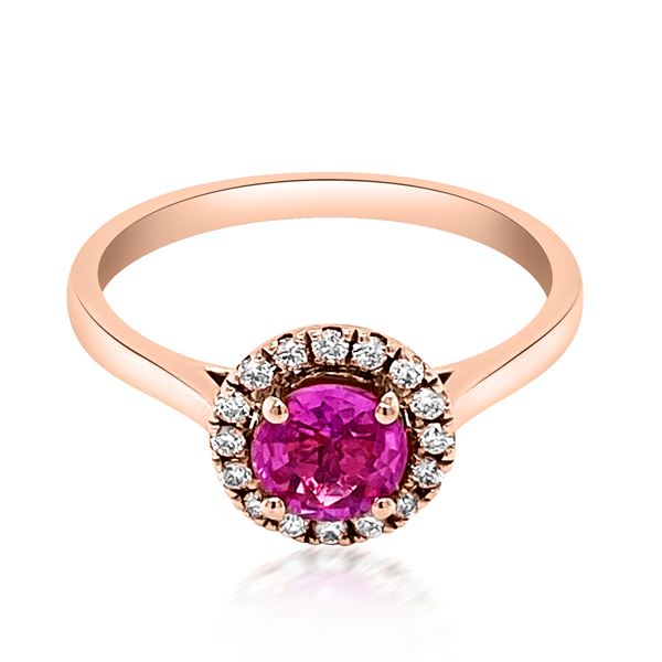 0.71ct Natural PINK SAPPHIRE 14K Rose Gold 2.17gm Ring