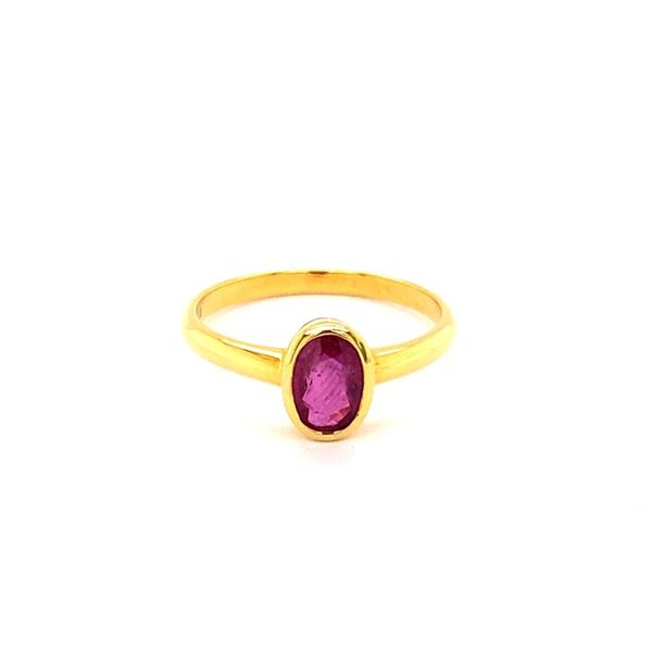 1.27ct Pink Sapphire 18K YG 3.34gm Ring