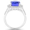 Image 2 : 5.8ct Tanzanite 14K White Gold Ring