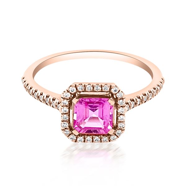 0.85ct Natural PINK SAPPHIRE 14K Rose Gold 2.29gm Ring