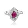 Image 1 : 1.16ct Natural Ruby  14K White Gold Ring