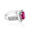 Image 2 : 6.67ct Natural Pink Tourmaline 14K White Gold Ring