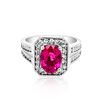 Image 3 : 6.67ct Natural Pink Tourmaline 14K White Gold Ring