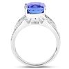 Image 2 : 5.79ct Tanzanite 14K White Gold Ring