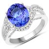 Image 1 : 4.12ct Tanzanite 14K White Gold Ring