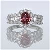 Image 1 : 1.43ct Natural Pink Sapphire 18K White Gold Ring