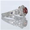 Image 4 : 1.43ct Natural Pink Sapphire 18K White Gold Ring
