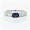 0.65ct Natural Blue Sapphire 14K White Gold Ring