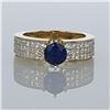 0.90ct Natural Blue Sapphire 14K Yellow Gold Ring