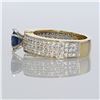 Image 4 : 0.90ct Natural Blue Sapphire 14K Yellow Gold Ring