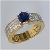 Image 5 : 0.90ct Natural Blue Sapphire 14K Yellow Gold Ring