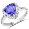 3.13ct Tanzanite 14K White Gold Ring