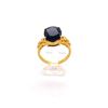 7.35ct Blue Sapphire 18K YG 6.74gm Ring