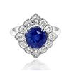3.07ct Natural Ceylon Blue Sapphire 14K White Gold Ring