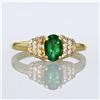 0.65ct Natural Emerald 14K Yellow Gold Ring