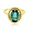 2.8ct Natural GREEN TOURMALINE 14K Yellow Gold 3.51gm Ring