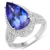 5.94ct Tanzanite 14K White Gold Ring
