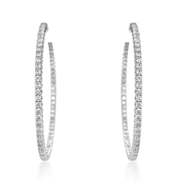 5.95ct Diamond 14K White Gold 16.75gm Earrings