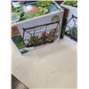 Image 2 : 2 METAL AND GLASS GREENHOUSE TERRARIUM SETS