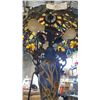 Image 2 : MCM TIFFANY STYLE HAND PAINTED TABLE LAMP WITH LEADED GLASS SHADE