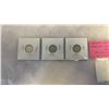 Image 2 : 3 LOW MINTAGE SILVER DIMES .800 - GEROGE V, 1938 AND 1939 GEORGE VI
