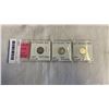 Image 1 : 3 CANADIAN SILVER 10 CENTS COINS - 1919 GEORGE V .925 SILVER, 1949 GEORGE VI, AND 1959 ELIZABETH II 