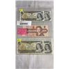 Image 1 : 5 CANADIAN BILLS - 1973 1 DOLLAR AND 1986 2 DOLLAR