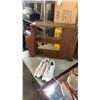 Image 8 : VINTAGE SHELF WITH MIRROR AND SIZE 8 SHOES