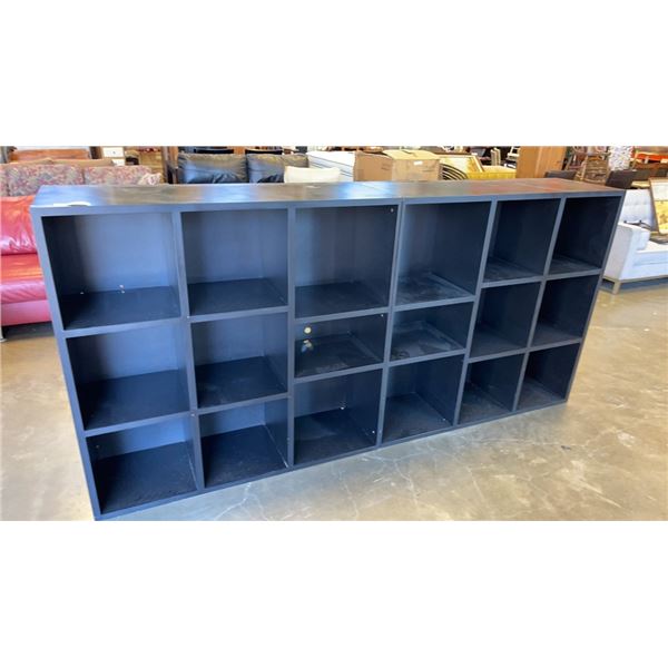 Locking Cuby Unit CUSTOM BUILT BLACK STORAGE CUBBY UNIT WITH WIRE CO CRAWLING BACK 8FT ...
