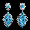Image 2 : Natural Unheated Brazil Paraiba Blue Apatite Earrings